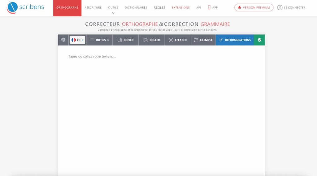 scribbens : améliorez vos écrits en ligne grâce à notre outil de correction et d'optimisation pour un français sans fautes et clair.